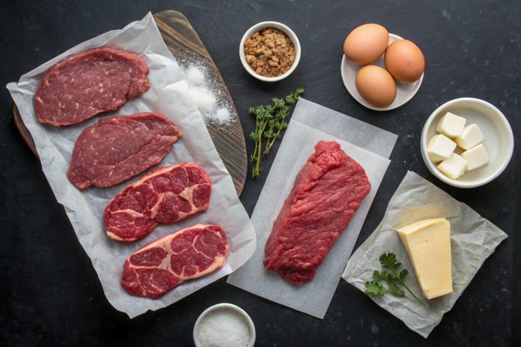 Carnivore diet meal plan ingredients raw meat