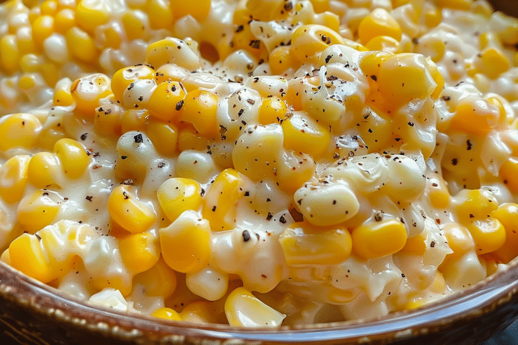 creamy honey butter corn with black pepper
