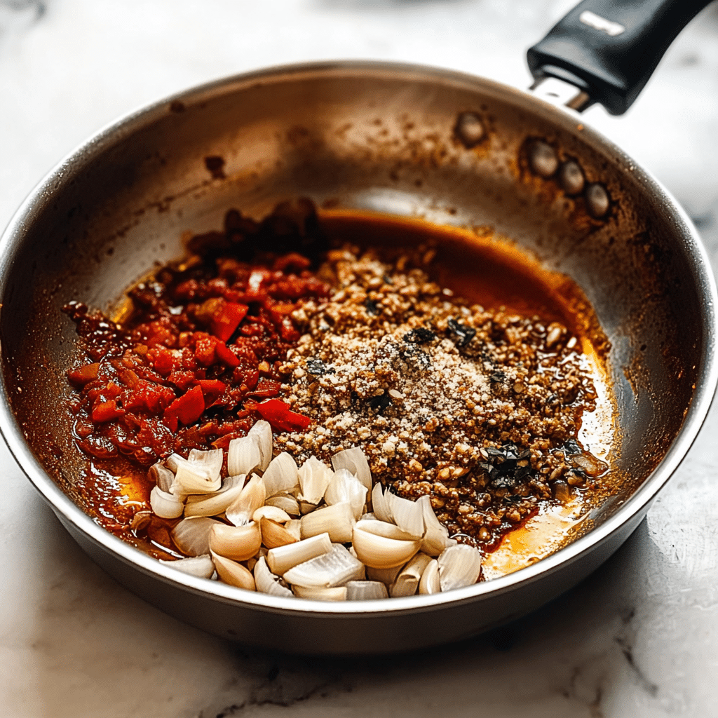 Cooking the hello fresh tex mex paste recipe in a saucepan