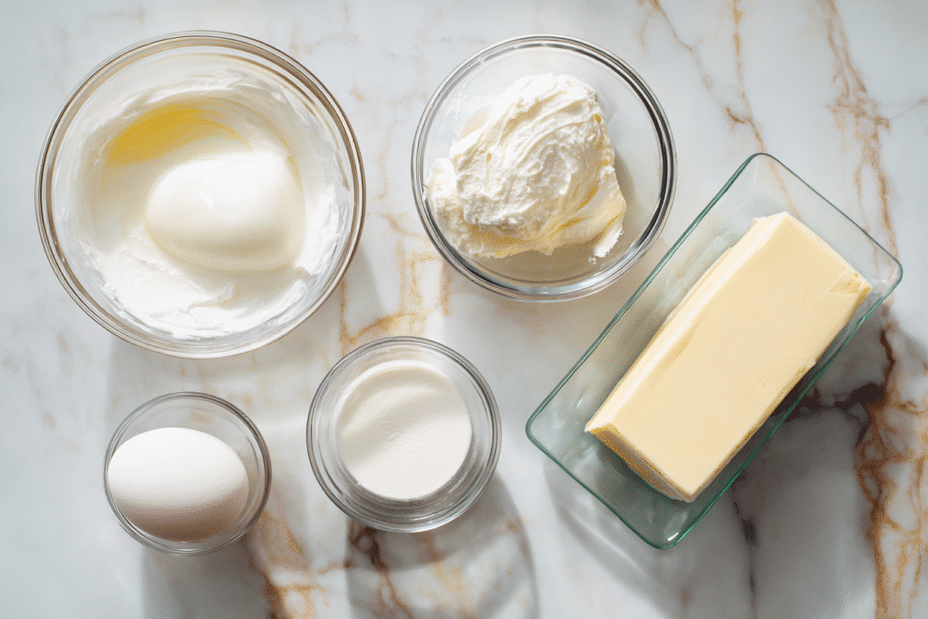 Ingredients for carnivore mashed potatoes recipe