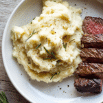 Carnivore mashed potatoes with steak