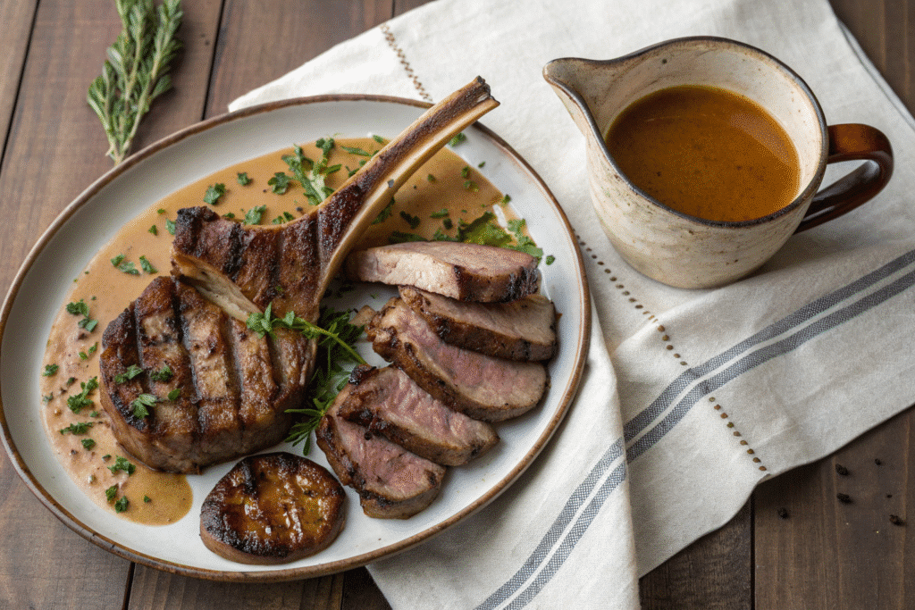 Carnivore meal with lamb, liver, and bone broth