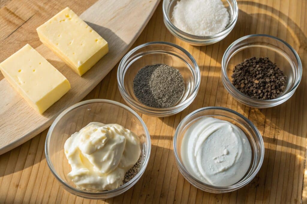 Ingredients for carnivore steak sauce